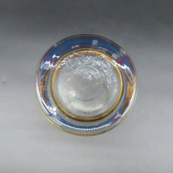 Hand painted Vintage Glass Martini Cocktail Set Italian Sailboats Gold Trim - Picture 5 of 10